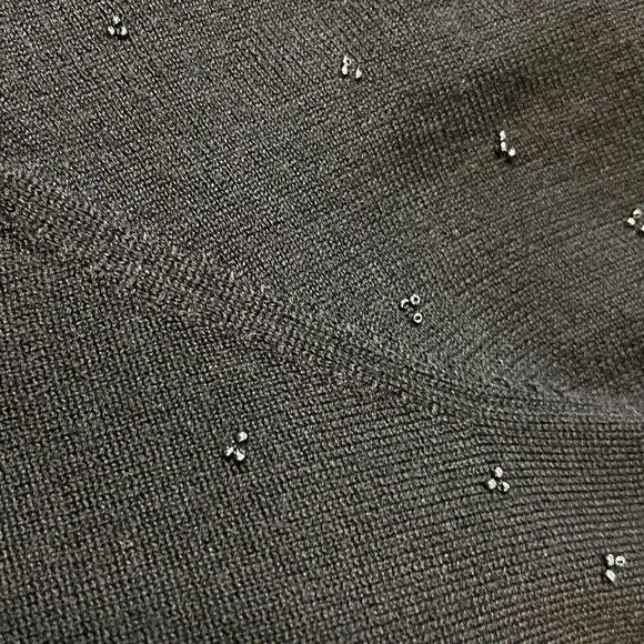 Doncaster Vintage Beaded Mock Neck Wool Top With Back Zip Closure Size Medium - Picture 13 of 14